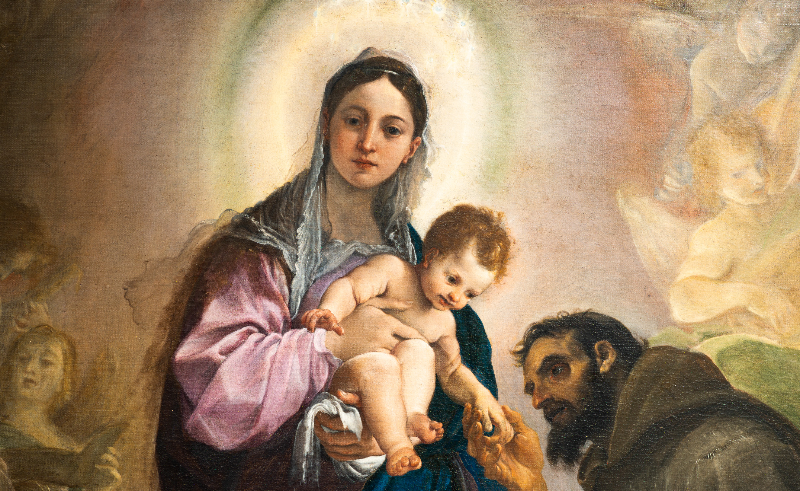SAN FRANCESCO Pannello Teca Colori Mostra - Madonna con bambino